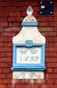 Plaque on 22 to 24 Market Square August 2013